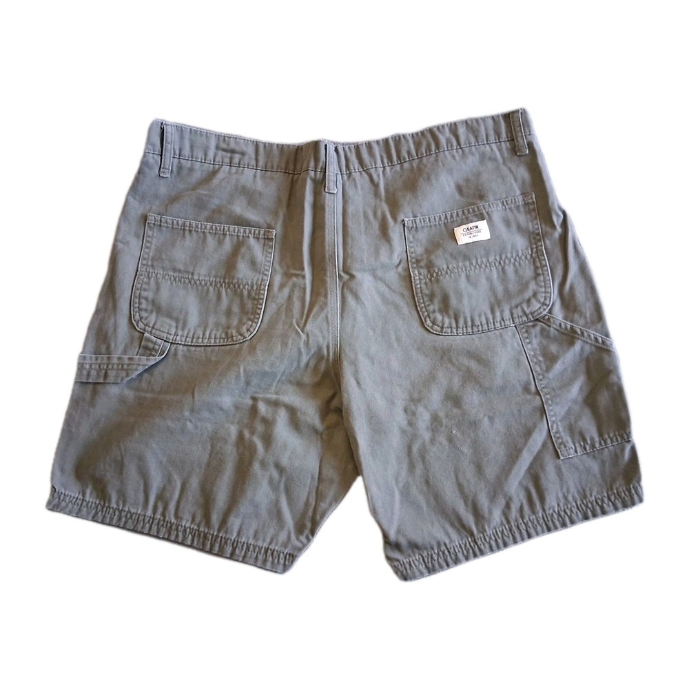 Katin Cargo Shorts Mens 36 Gray Canvas Utility Workwear Carpenter Surf Hike